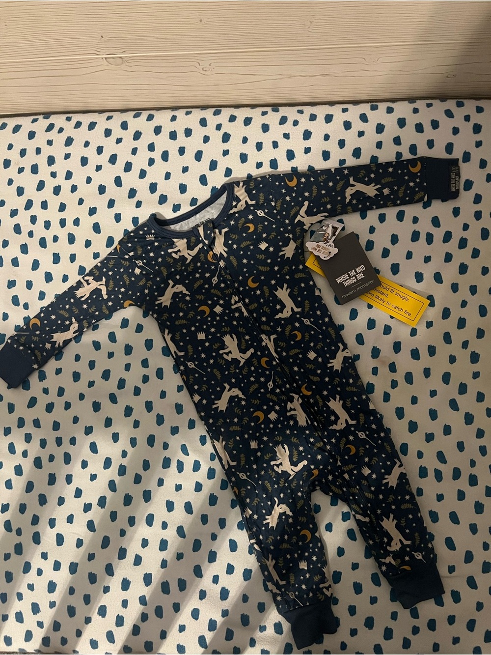 Unicorn Night Sky Kids Pajamas - Navy